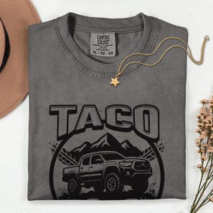 Taco 4x4 Off Road Shirt | Comfort Colors 1717 Tee | Vintage Truck Badge Graphic | Gifts for Truck Lovers | Gift for Him image 11
