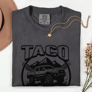 Taco 4x4 Off Road Shirt | Comfort Colors 1717 Tee | Vintage Truck Badge Graphic | Gifts for Truck Lovers | Gift for Him image 13