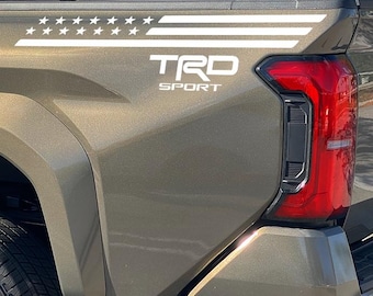 Tacoma 2024 2025 TRD Sport Decals for Toyota Truck Bedsides Vinyl Sticker Flag