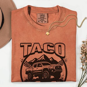 Taco 4x4 Off Road Shirt | Comfort Colors 1717 Tee | Vintage Truck Badge Graphic | Gifts for Truck Lovers | Gift for Him image 12