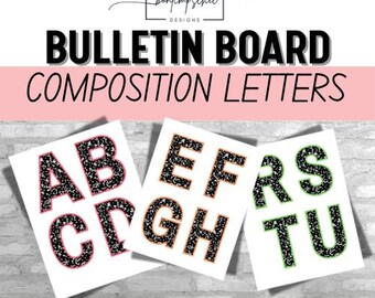 Bulletin Board 4-Inch Composition Letters & Numbers – Classic Back-to-School Bulletin Board Decor