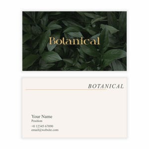 de Carte de visite botanique | CDR, PDF | Design moderne modifiable