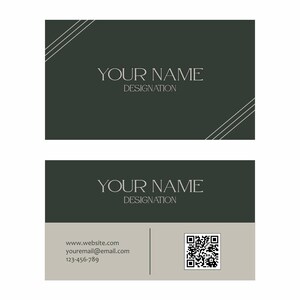 Sjabloon voor elegante donkergroene visitekaartjes – inclusief cdr en pdf