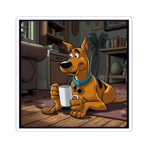 Stickers Scooby-Doo Kiss-Cut, Stickers chien dessin animé, Stickers amusants pour ordinateur portable, Stickers animaux mignons, Cadeau pour les amoureux des chiens, Décoration de collations Scooby-Doo