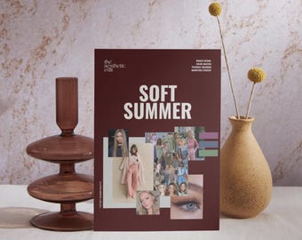 Zacht zomer digitaal kleurenpalet Gids | Seizoensgebonden kleuranalyse | Selectie garderobe en make-up | Branding in persoonlijke stijl