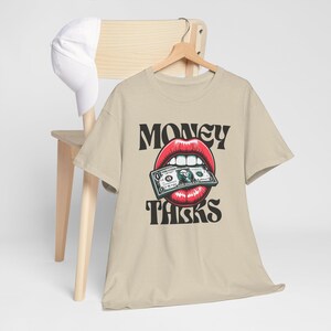 Sassy Money Talks Tee, Bite the Money, Cash Flex, Unisex Tee, Talking Money, Bag the Cash, Cash Addict, Casual Top, Gift for Her, Hustle