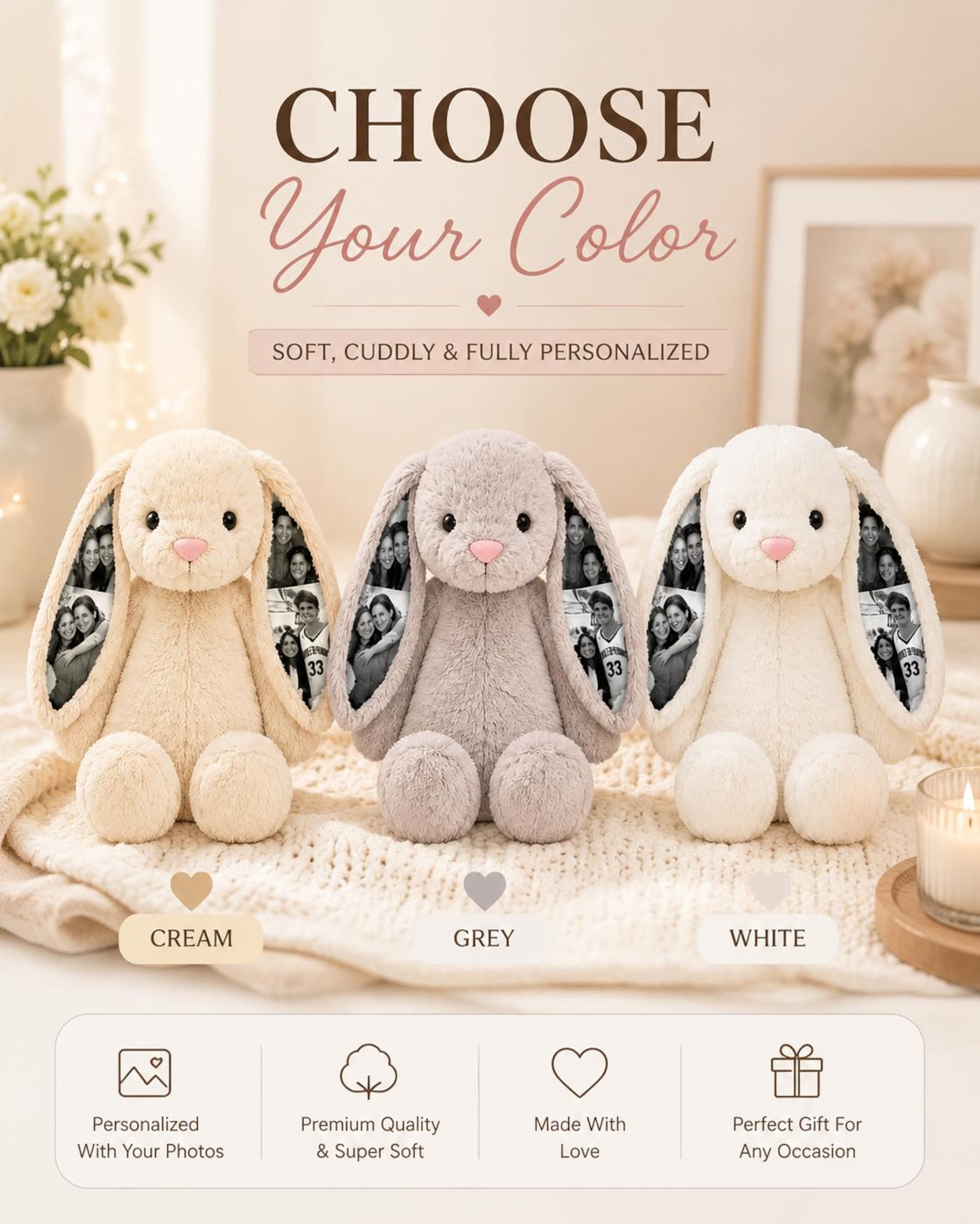 Cream Bunny Detail