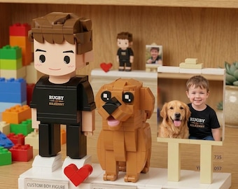 Custom Brick Pet Figures, Personalized Cat & Dog Mini Blocks, Pet Lover Gift, Unique Holiday Keepsake, Pet Mom Gift