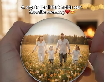 Custom Video Globe | Custom Memory Sphere Keepsake Gift | Unique Anniversary, Wedding, Birthday, Valentine’s Day Gift for Couples, Christmas