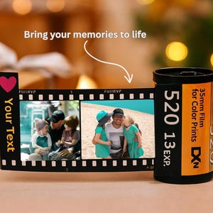 Film Roll Keychain | Personalized Photo Gift | Add 5–20 Photos | Birthday, Anniversary, Graduation Gift, Gift for him | Photo Album GIft
