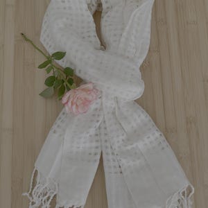 Burmese Woven Cotton scarf
