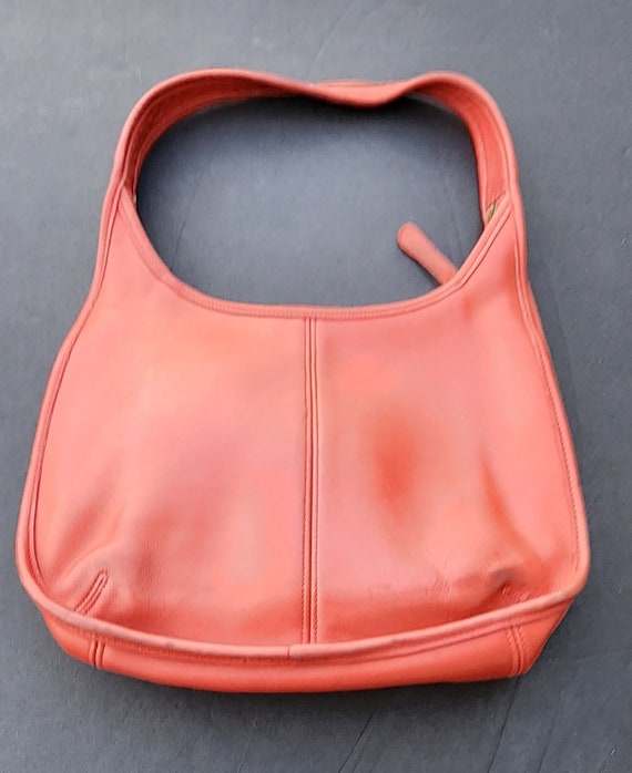 COACH ERGO Red Leather Hobo Shoulder Bag Purse 9033 US Gem