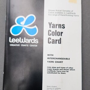 Livreto de cartão colorido LeeWards Yarn Orlon Sayelle acrílico feito na Inglaterra