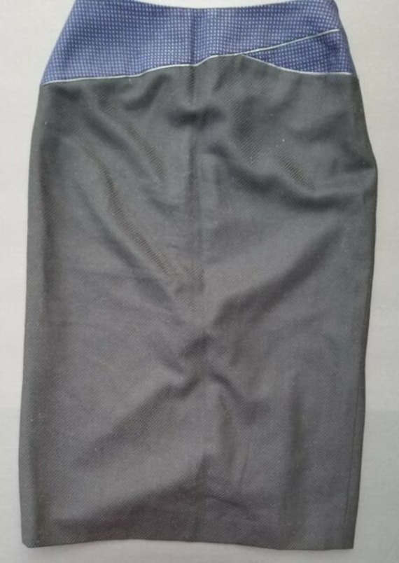 Vintage 80's Andrew Fezza Wool Pencil Skirt Italy 