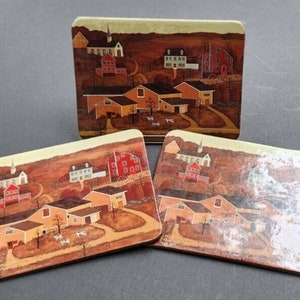 3 salvamanteles con motivos de vacas y estilo rural actual