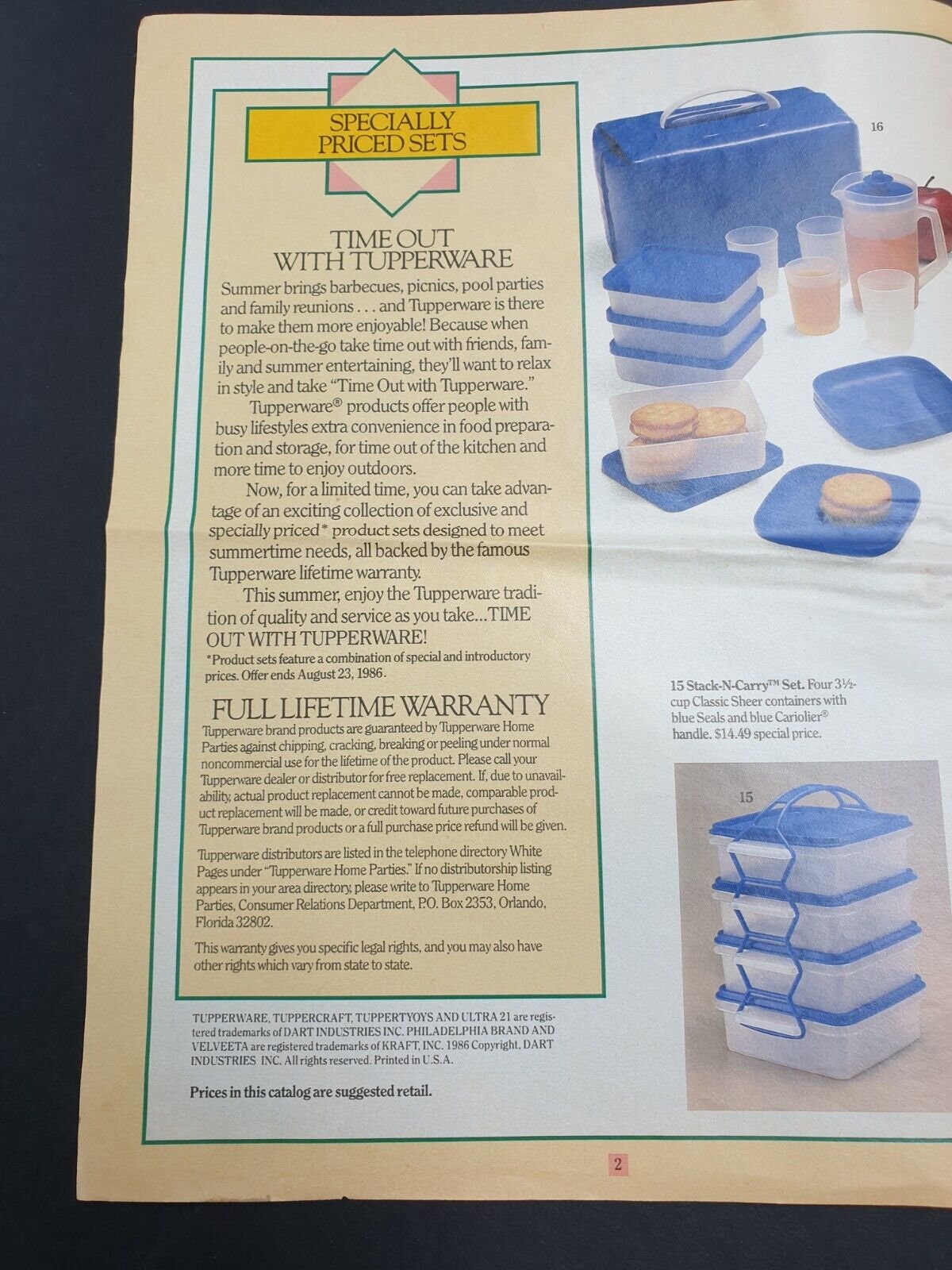 Vintage Tupperware Catalog Brochure - Etsy