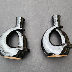 Frankoma Bud Vase Candle Holder Black 305