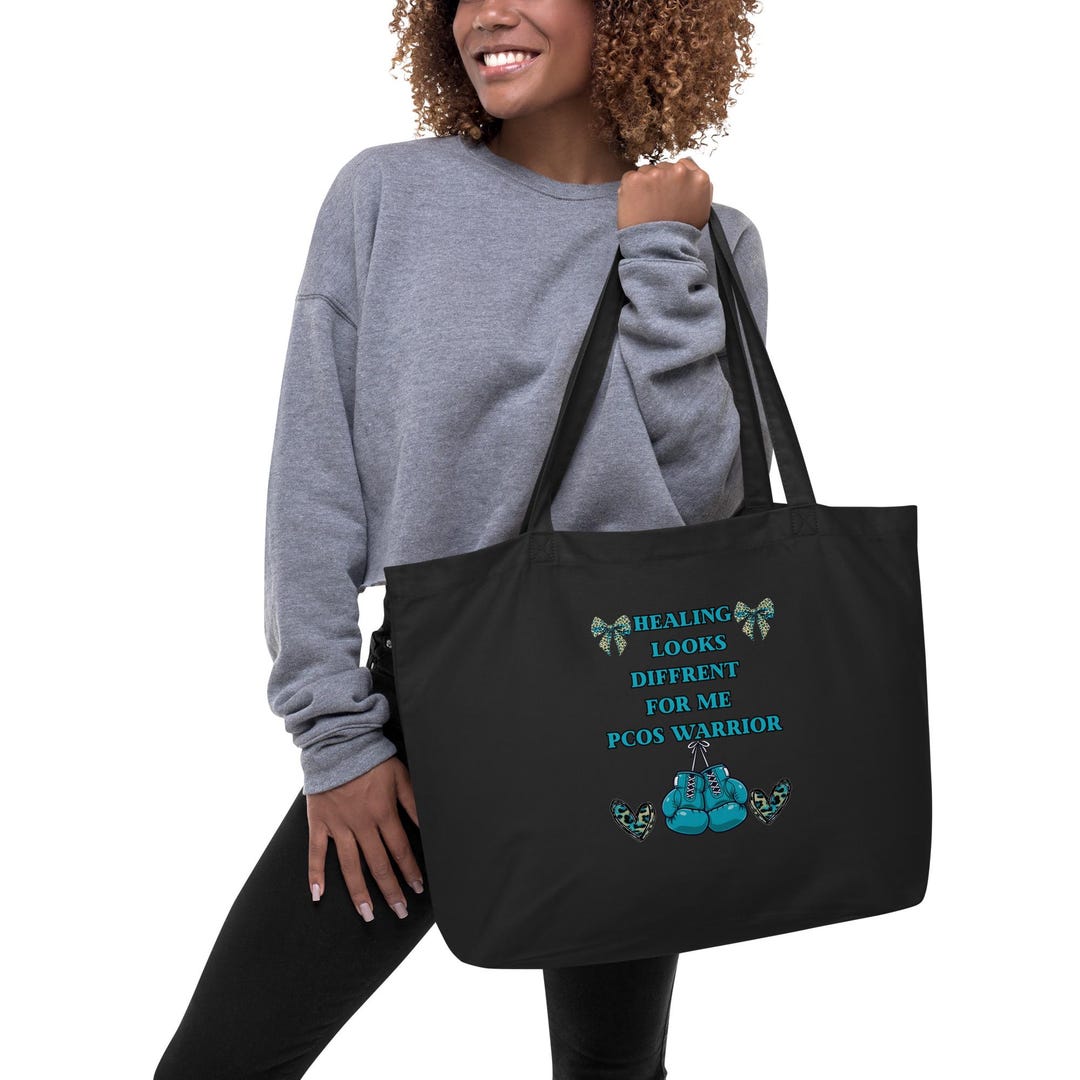 PCOS Warrior Organic Cotton Tote Bag | Women's Health Gift - Etsy