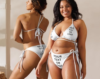 カスタムオールオーバープリントストリングビキニ