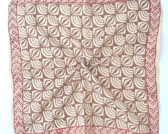 Hand Block Printed Cotton Bandana Scarf: Indian Boho Head Wrap