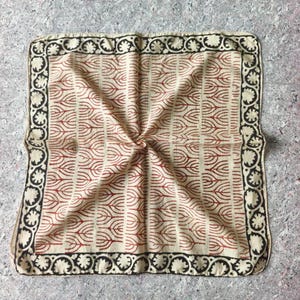 Hand Block Printed Organic Cotton Bandanas - Paisley Design Set of 10