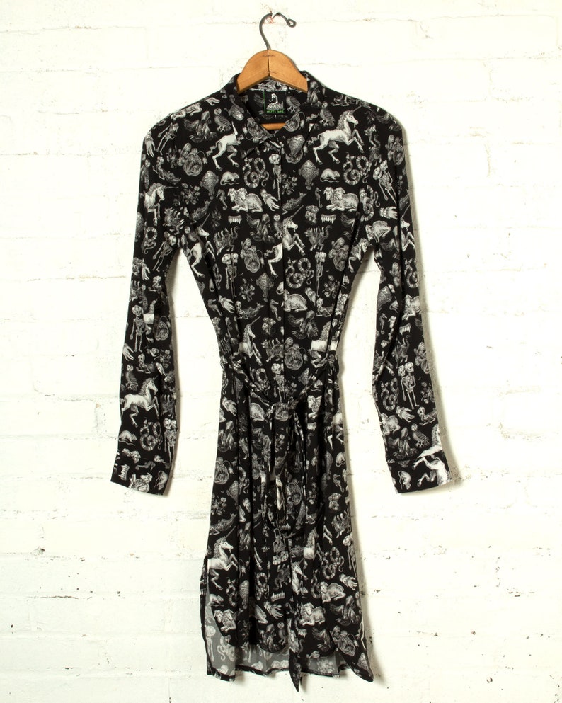 Freak of Nature Shirt Dress Black image 3