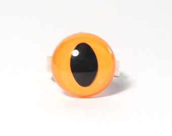 Amber Yellow Cat Eye Ring