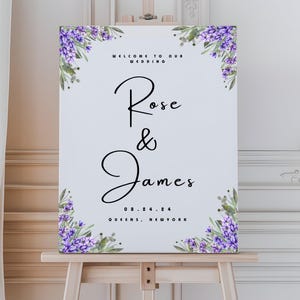 Custom A3 Acrylic Wedding Sign – Clear or White | Personalized Welcome Sign on Easel | Free Worldwide Shipping