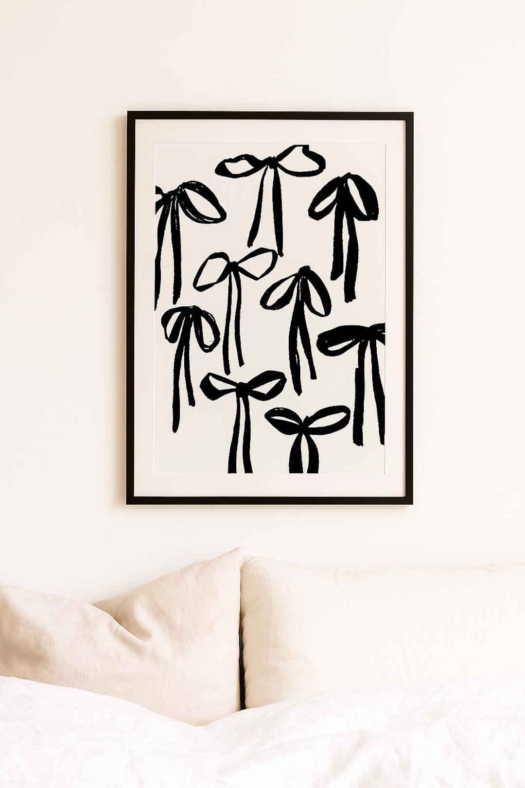 Black Bows Print - Etsy