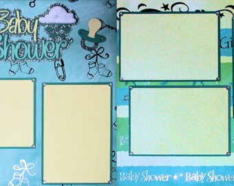 Baby Shower Scrapbook Layouts Etsy
