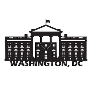 Washington, DC  Title 4x6  Fully-Assembled Laser Cut Scrapbook Embellishment by SSC Laser Designs