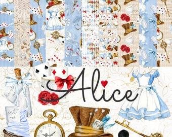 Alice 12 x 12 Scrapbook Paper & Embellishment Kit by SSC Designs