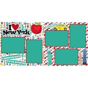 I Love New York (2) - 12 x 12 Premade, Printed Scrapbook Pages by SSC Designs