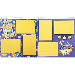 Bumblebee Fall (2) - 12 x 12 Pages, Fully-Assembled & Hand-Crafted 3D Scrapbook Layout by SSC Designs