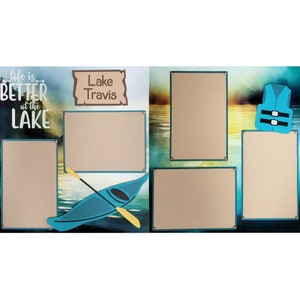 Life's Better On The Lake Kayak 2 - 12 x 12 Page Scrapbook Layout by SSC Designs