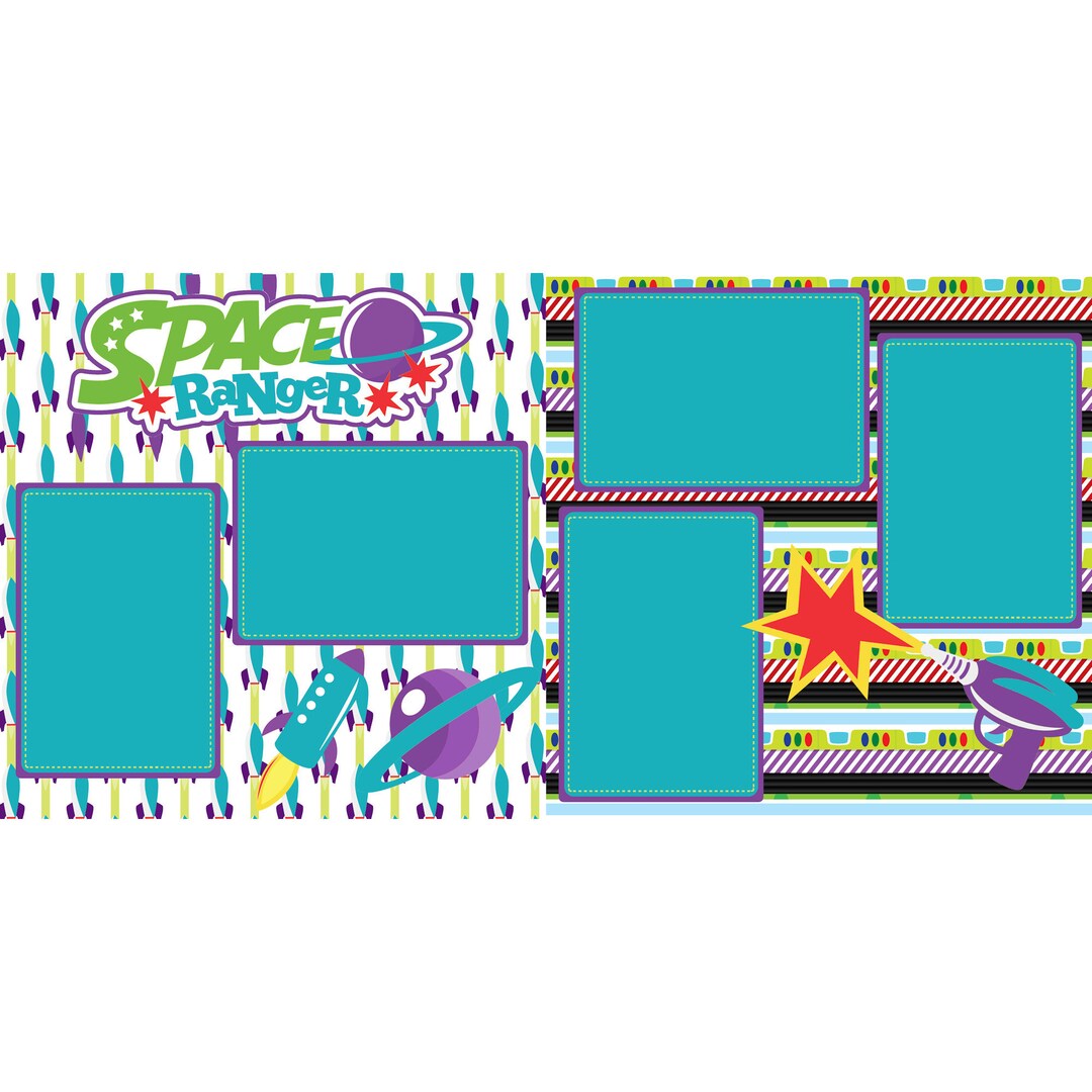 Toy Box Collection Space Ranger (2) - 12 X 12 Premade, Printed ...