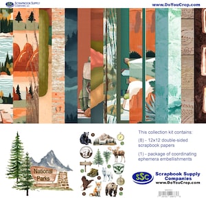 National Parks 12 x 12 Scrapbook Paper & Embellishment Kit by SSC Designs