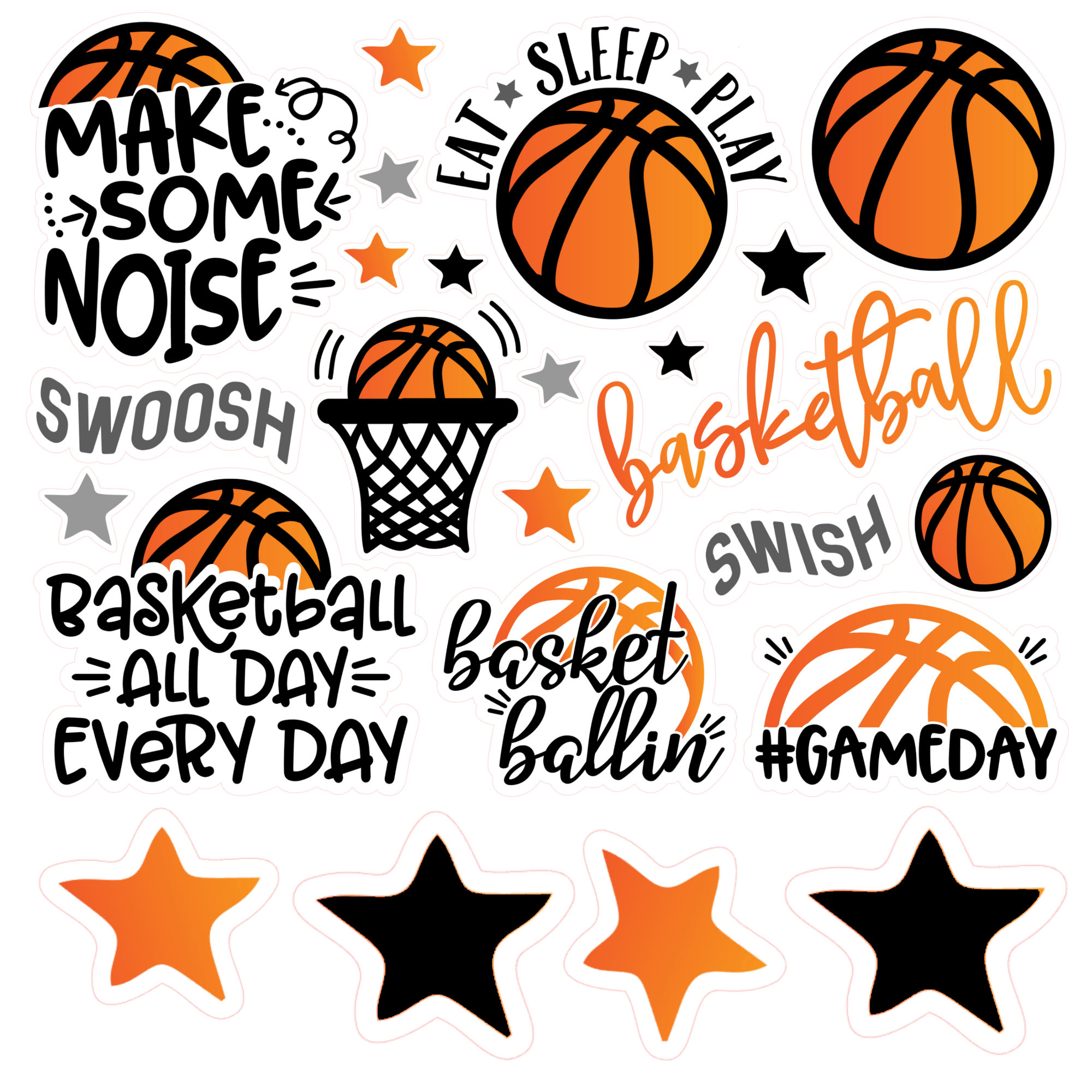 Quirky Quotes Collection Basketball Sayings Laser Cut Scrapbook or Card  Embellishments by SSC Laser Designs, image size:2000x2000