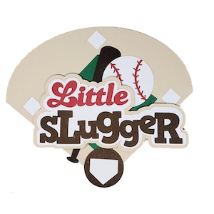 Little Slugger Title 6x6  Fully-Assembled Laser Cut Scrapbook Embellishment by SSC Laser Designs