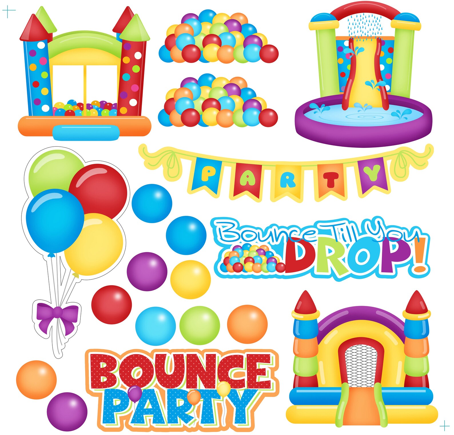 Bounce House 12 X 12 Double-sided Scrapbook Paper & Embellishment Kit ...