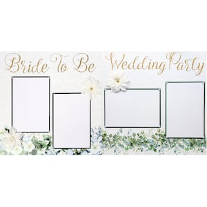Bride To Be & Wedding Party (2) - 12 x 12 Premade, Fully-Assembled Scrapbook Pages by SSC Designs