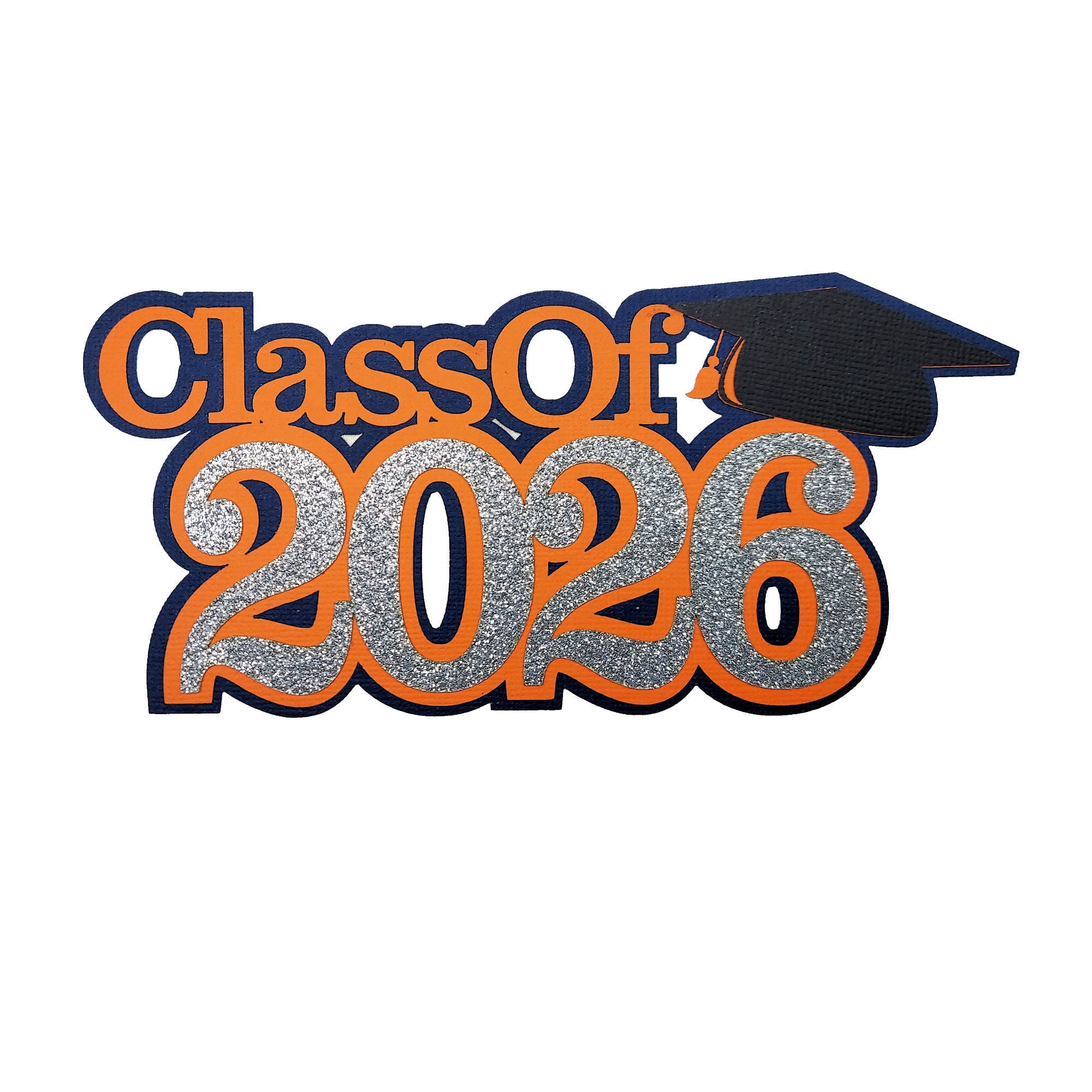 Graduation Collection Class of 2026 7 X 4 Glitter Laser Cut Etsy