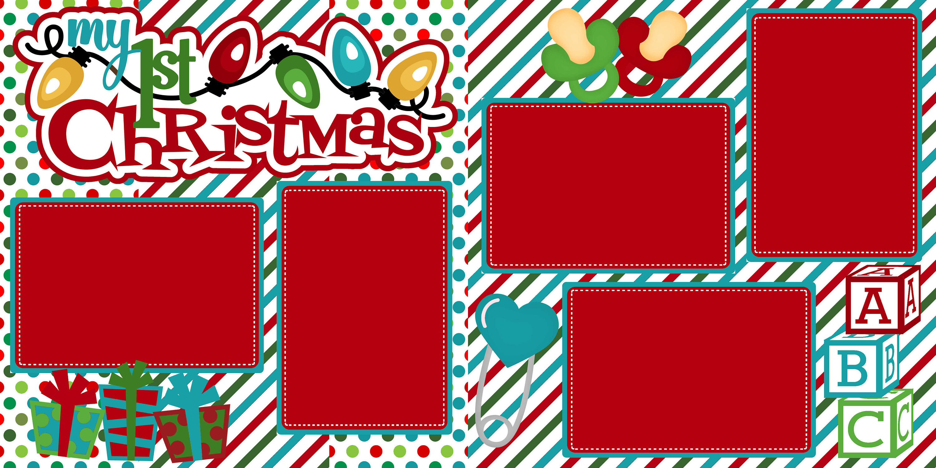 SSC Designs | Country Christmas Merry Christmas Scrapbook Paper