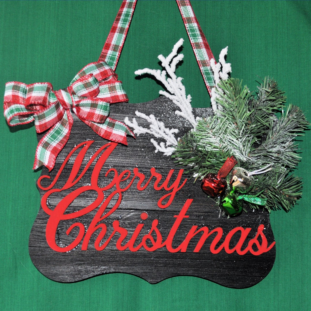 Modern Merry Christmas Wall Hanging Home Decor by SSC Designs Etsy