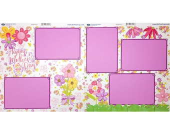 Happy Mother's Day (2) - 12 x 12 Pages, Fully-Assembled & Hand-Crafted 3D Scrapbook Premade by SSC Designs