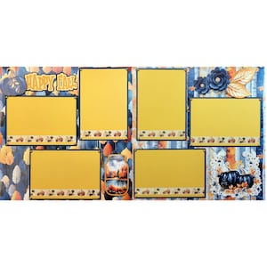 Happy Fall (2) - 12 x 12 Pages, Fully-Assembled & Hand-Crafted 3D Scrapbook Premade by SSC Designs