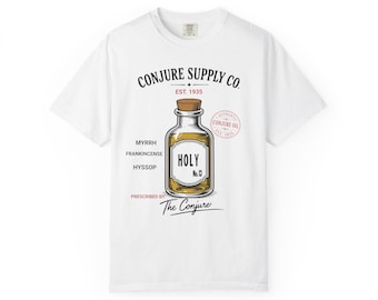 Maglietta bianca Holy No. 13 / Conjure Supply Co. / Camicia da speziale vintage