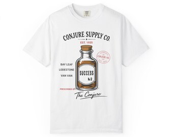 Maglietta bianca Success No. 12 / Conjure Supply Co. / Camicia da speziale vintage