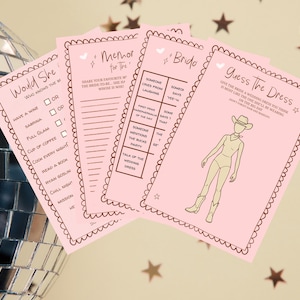 Bachelorette Games Template | Last Rodeo Party | Hen Do Games | Disco Cowgirl | Nashville Bachelorette Template | Editable Canva Template |