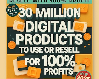 Paket med över 30 miljoner digitala produkter – Fullständiga återförsäljningsrättigheter för PLR och MRR – 100 % vinst – Skapa passiv inkomst – Omedelbar nedladdning